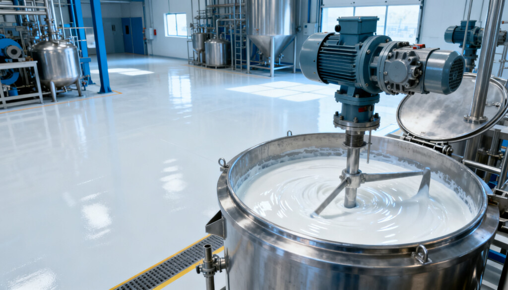 Emulsion polymerization reactors producing acrylic dispersions